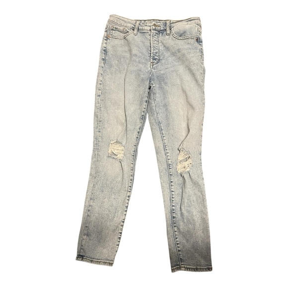 Old Navy Light Blue Distressed Skinny Jeans - Picture 2 of 4